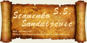 Stamenko Sanduljević vizit kartica